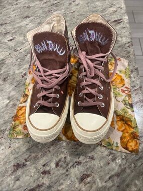 Converse Bandulu x Chuck 70 High Paint Splatter Cappuccino Base 169909C Sz 10